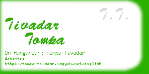 tivadar tompa business card